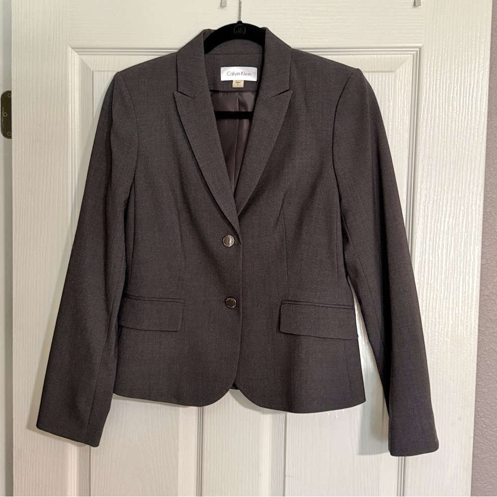 Calvin Klein Charcoal Gray Blazer